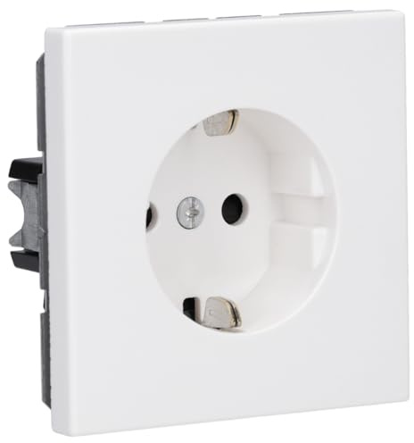 Jung Schuko Steckdose 16 A 250 V mit Berührungsschutz Serie LS Alpinweiß, 1 Stück, LS 1520 KI WW (Packung mit 6)