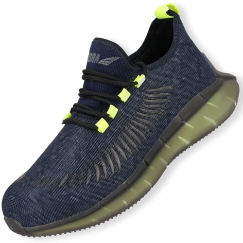 Sicherheitshalbschuhe mit Kompositkappe DEDRA, Größe 42, sportlicher Schnitt, Kategorie S1 SRC, aus TPU + Mesh mit EVA-Schaum, Stoßdämpfungssystem, antistatische Eigenschaften