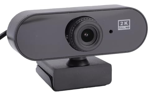 XUMIUZIY 2K HD Webcam, USB Webcam mit 170° Ultraweitwinkel und 120° Kabinenobjektiv, Integriertem Mikrofon, Plug & Play, für Online Anrufe, Konferenzen, Laptop und PC