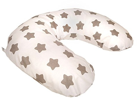 EMI&SAM Stillkissen Lagerungkissen 60x50cm FillBall BananenformStillkissenbezug KLEIN ((nur Bezug) 10. Laubkuchen Grau)
