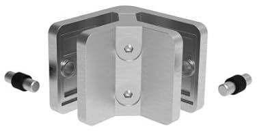 V4A Support de verre en acier inoxydable à angle droit 90° avec caoutchouc