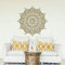 Wandtattoo Mandala Große Gold Mandala Vinyl Aufkleber Boho Mandala Kunst Yoga Studio Bohemian 57 * 57Cm