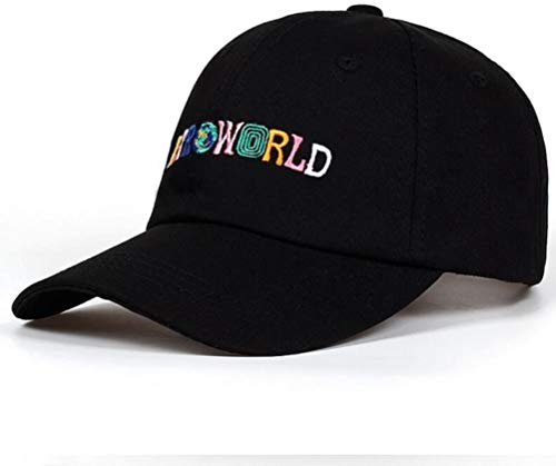 Baseballmützen Aus 100% Baumwolle Travis Scott Unisex Dad Cap Stickerei Mann Frauen Sommerhut, Schwarz