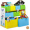 Relaxdays Kinderregal mit 9 Stoffboxen, Meerjungfrau Kindermotiv, Spielzeugregal Organizer HBT 66 x 82,5 x 29,5 cm, bunt