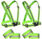 URAQT Reflektierende Sicherheitsweste Set, 2er Reflektierende Warnweste Einstellbar & 4er Elastische Reflektierendes Armbands, Reflektoren Sicherheits für Fahrrad, Joggen, Laufen, Wandern