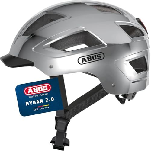ABUS Unisex, Fahrradhelm, Silber (Chrome Silver), L (56-61 cm)