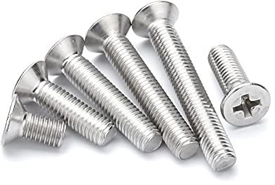 ANSIEDIO Viti Bulloni in Acciaio Inox Vite a Testa Svasata Piana a Croce Bullone Meccanico M10×35mm,5 pcs