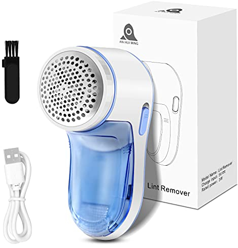 Rechargeable Lint Remover, Electric Fabric Shaver for Clothes, USB Charging Cord