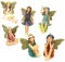 Fee Garten-Accessoires, Fee Garten Feen, Miniatur-Fee Figuren Miniatur-Fee Ornamente Fee Abbildung Blumen-Fee-Puppe Ornamente Multicolored Fee Skulptur-Garten-Dekor 6pcs