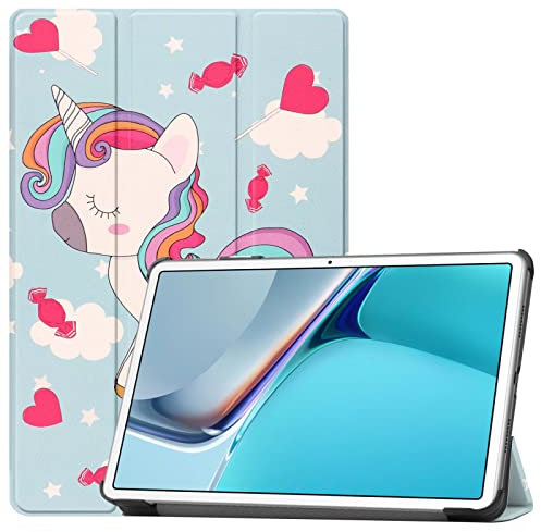 FanYuan Cover per Xiaomi Mi Pad 5 PRO Tablet, con Auto Sveglia/Sonno, Funzione Stand, Chiusura Magnetica, Ultra Sottile Case Custodia per Xiaomi Mi Pad 5 PRO.(Unicorno)