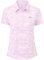 AjezMax Damen Poloshirt Kurzarm Golf Arbeit Polohemd Atmungsaktiv Sport Tennis T-Shirt mit Kragen Tarnfarbe rosa L