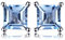 JewelryPalace Quadrat Schliff 0.7ct Echt Blau Topas Ohrstecker Silber 925 Damen, Blautopas Schmuck Set, Ohrringe Silber Edelstein Mädchen, Ohrstecker Silber klein mit Stein Frauen