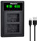 DMW-BMB9 Chargeur de batterie double LED Hisewen pour appareil photo Panasonic Lumix FZ82, DMC-FZ80, DMC-FZ100, DMC-FZ150, DMC-FZ72, DMC-FZ70, DMC-FZ62, DMC-FZ60, DMC-FZ48&Leica V-Lux2, V-Lux3