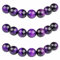 MJDCB Perlen zum Auffädeln 8mm 45 stück Lila Tigerauge Halbedelsteine Perlen mit Loch Natürliche Lose Runde Steinperlen für Herstellung Schmuck Armbänder Halsketten