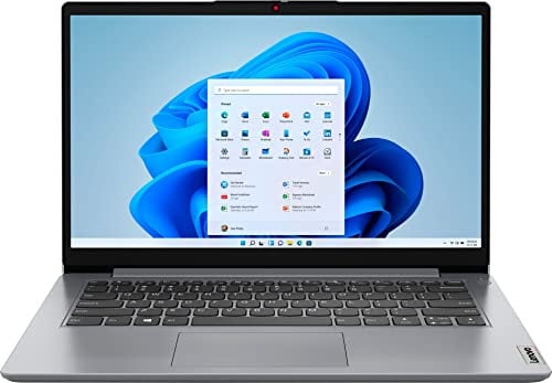 Lenovo IdeaPad 1 14 Laptop, 14 Inch HD Display, Intel Celeron N4020, 4GB RAM, 64GB Memory, Intel UHD Graphics 600, Win 11 Inch S Mode, Cloud Grey