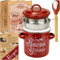 ayerphalo Bacon Grease Container with Strainer - With Food-Grade Silicone Spatula