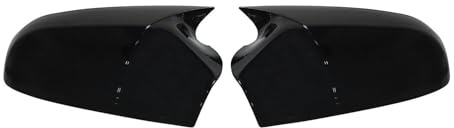 OMAC Spiegelkappen Spiegelabdeckung kompatibel mit Opel Astra 2004-2009 ABS Schwarz Glanz 2tlg