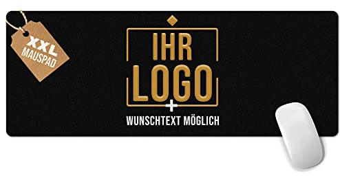PR Print Royal XXL Mousepad mit Logo und Text selbst gestalten - Personalisierte Geschenke für Chef und Kollegen, Schreibtischunterlagen selbst gestalten, Büro Zubehör | Großes Mauspad 800 x 300 mm