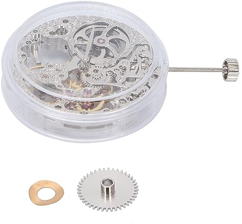 LOISGOO 6498 Mechanisches Uhrwerk 21600 Bph für ETA 6498 Uhr Handaufzug Hohlskelettwerk