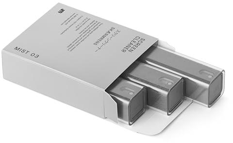 am Set di Pulizia per Schermo – Spray Detergente Liquido con Panno Integrato in Microfibra per Smartphone, Monitor PC, Smart TV, iPad Pro e MacBook Pro – Confezione da 3, Grigio