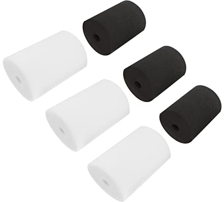 NUOBESTY 6pcs Cylindrical Sponge Accessories for Cup Turner Epoxies Resin Kit Art Round Felt Cup Turners for Tumblers Sponges Milk Black Cup Parts Cylinder To Rotate Sponge Column