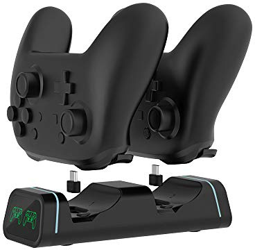 Redlution Dual Controller Charging Dock Real Time Display Of Charging Status Efficiently Charges Two Controllers Simultaneously For PS5 /XBOX Series S/X/Switch PRO/Google Controller