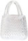 Glasspannung Vase, Glasspannung Vase Clear Tasche Vase für Blumen 11.4x8.1x3.5 '' Glashandtasche Vase Dekorative Blumenvase für Mittelstücke Hochzeitstisch Dekorationen Transparent