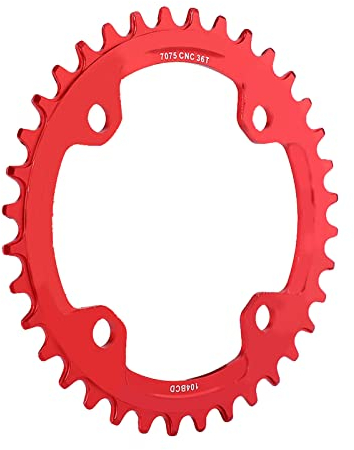 POENVFPO Plato Simple para BicicletaCadena de ManivelaAnillo de Cadena Simple para Bicicleta, 32/34/36/38T BCD 104 Piezas de Reparacin de Anillo de Cadena de Manivela de Acero