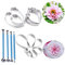 BaoFufc 7 cortadores de pétalos de rosa y 4 cortadores de peonías herbáceas, 4 herramientas para hornear bolas de metal y tamiz de accesorios
