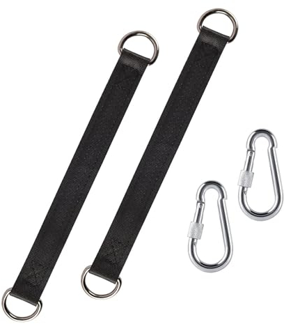 XINLIVE Hängematte Befestigung Baum, 2 Stück Schaukel Befestigung Kit Schaukel Befestigung Baum Aufhängung Hängematte Nylon Hanging Gurt mit 2 Schwerlast Karabinern und D-Ringen