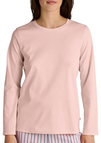 CALIDA Favourites Langarmshirt Damen, V-Neck, aus 100% Supima-Baumwolle | aus Baumwolle, pflegeleicht, weiche, lockere Passform