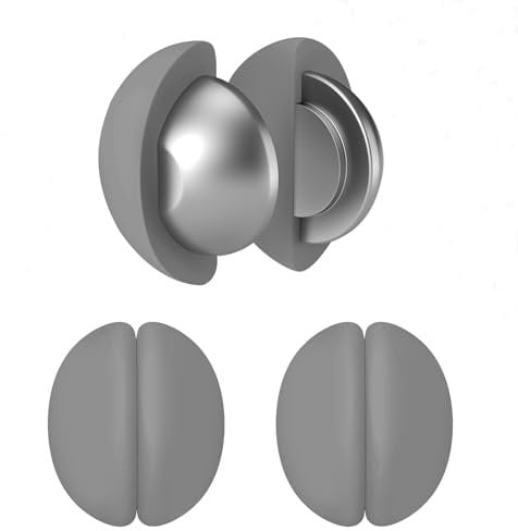 Poids magnétiques pour rideau de douche, bas alourdi avec revêtement en silicone antirouille, empêche le rideau de douche de bouger avec le vent, convient pour rideaux et nappes (Gris, 3 paires)