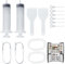 14 Piece Fridge Cleaning Set, Fridge Drain Cleaning with Brush, 1.2 m Hose, Syringe and De-Icing Shovel, Fridge Drain Hole Cleaning Set for Refrigerators and Kitchens