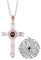 shenruifa Love Memories Necklace Crystal Cross Projection Necklace,Cross Projection Necklace Choker Crystal Cross Lord's Prayer Cross Necklace for Friends (Rose Gold)
