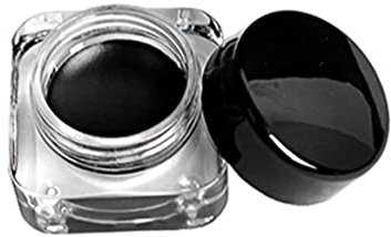 Schwarzer Gel Eyeliner, lang anhaltende Creme Eyeliner-Gel, hochintensive Pigmente schob-Proof Eye Liner Eyebrow Make-up mit Pinsel für den ganzen Tag (0,18oz./5g)