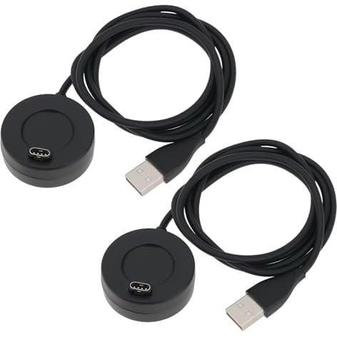 VGOL 2Pcs USB Charger Charging Cable 1 M Charger Dock Smartwatch Cable Cord Compatible With Garmin Instinct D2 Delta Charlie Solar