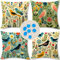 Cirzone Outdoor Kissenbezüge 4 Stück 45 x 45 cm Dekorative Outdoor Kissen Wasserfest Frühlingsblumen und Vögel Grafik Kissenbezüge Werden für Sofakissen Garten Outdoor