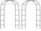 Crystals Garden Arch Green Metal – Heavy-Duty Steel Frame Support for Climbing Plants, Roses, Vegetables, Outdoor Decoration, and Archway Decor – Large 2.4M Size (2 X Garden Arches)