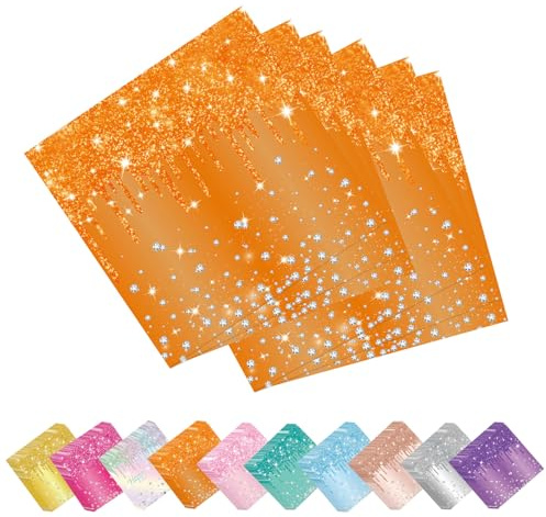 40 P Orange Napkins for Her,Girls,Women,Sparkling Diamond Orange Napkins Party Paper Sparkling Serviette,Disposable Tissue Dinner Serviette Dinnerware for Birthday,Wedding,Baby Shower Party Tableware