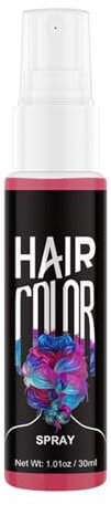Haarspray Farbe,Haarspray Damen/Herren,Hair Dye Shampoo,Temporäre Haarfarbe Rosa,Liquid Hair Spray, Abwaschbar Und Sicher,Schnelle Haarfärbung,Haar Colorationen Für Halloween, Karneval,Cosplay