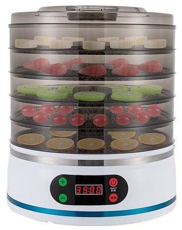 350W Food Dehydrator 5 Etagen Trockengestelle Beef Jerky Gemüse & Obst Dehydrator mit LED Anzeige 35-70 °C