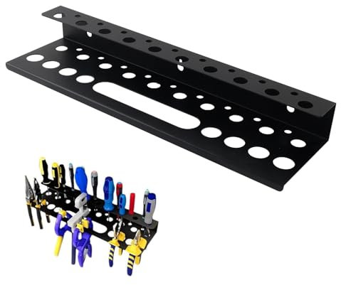 ROSYLEVE Organisateur d'outils Assemblé Mural porte-outil Mural d'outil Métallique d'outils de Roulement pour Tournevis, clé, Support de Marteau, outil à main pour atelier, hangar, gara