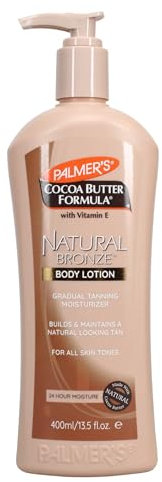 Palmer's Cocoa Butter Formula Natural Bronze Body Lotion with Vitamin E - Gradual Tanning Moisturizer, 400ml - Builds & Maintains a Natural Tan, Deep Hydration for All Skin Tones.