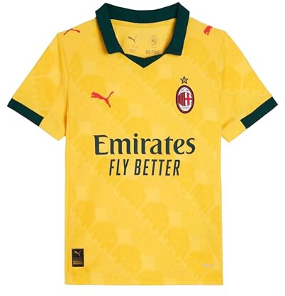 A.C. Milan Unisex Children's Maglia Gara Third Football Jersey Season 2025/2026 Official Product (Pack of 1) Yellow