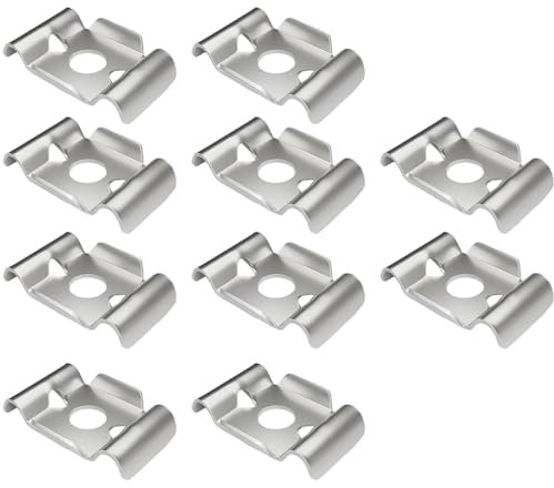 Abrazaderas Para Cercas | 10X Soporte De Malla De Valla En Acero Inoxidable Con Doble Varilla | Accesorios Resistentes Para Barreras, Brackets De Fijación Para Uso En Hogar, Jardín, Apartamento Y