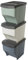 SUSTANIA Système de tri des déchets de qualité supérieure à 3 compartiments, empilable, avec volume de 3 x 22 l, poubelle et système de tri des déchets pour la cuisine et la maison, 40 x 30 x 33 cm