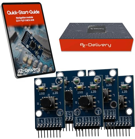 AZDelivery 1x Navigation Modul mit Joystick und Tastern kompatibel mit Arduino und Raspberry Pi – Digitales Eingabemodul zur Menüsteuerung und Projekt-Navigation
