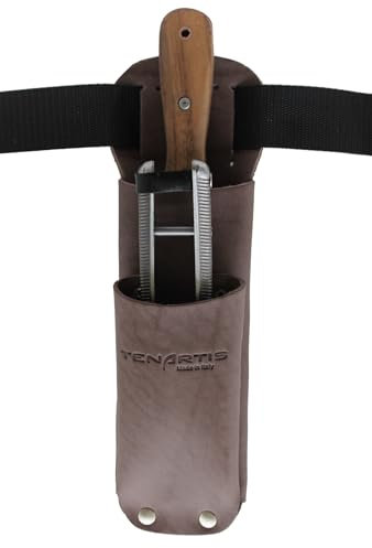 Juego de Herramientas de Jardinería Vintage con Cuchillo para Desherbar Japonés Hori-Hori y Tijeras de Podar - Tenartis