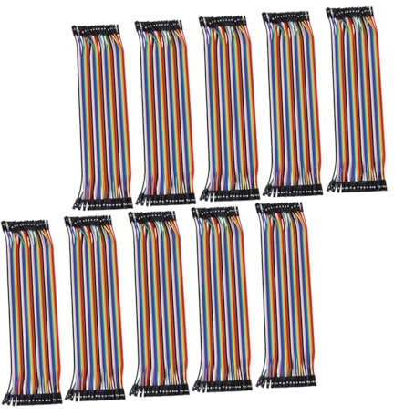 OSOLADY 10Pcs Breadboard Jumper Wires Female to Female Ribbon Cable for Prototyping and Soldering Circuits Reliable for Breadboard