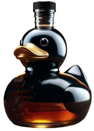 Animal Whiskey Bottle,Whiskey Duck Bottles,Bar Decorative Glass,Unique Transparent Engraved Animal Shape Glass,Gift for Whisky Lovers, Fathers Days, Husband(D)